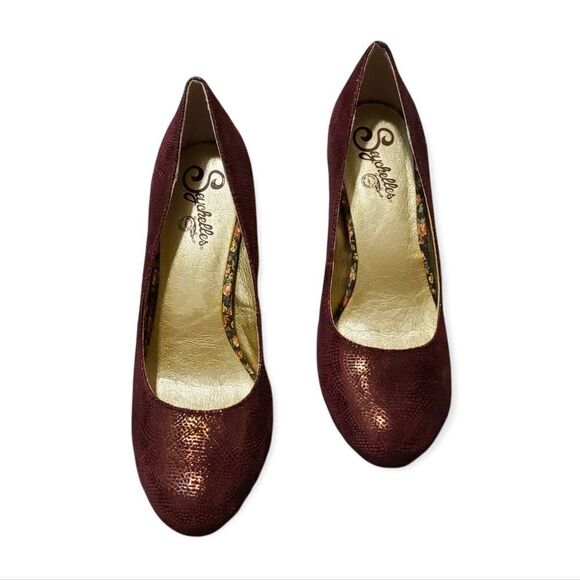 Seychelles Password Print Suede Shoes Size 7 - Picture 5 of 6